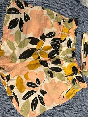 Rachel Zoe Floral Two-Piece in Mustard, Peach & Black